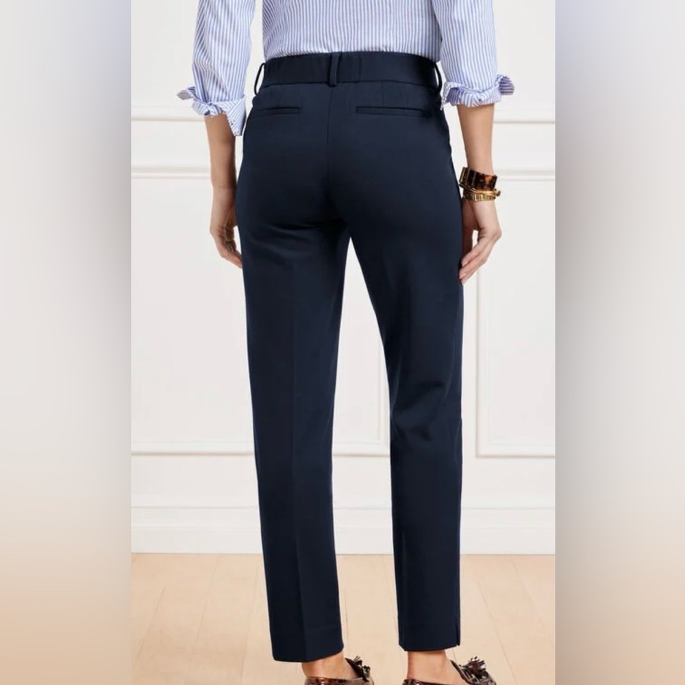 TALBOTS  NWT NAVY HAMPSHIRE STRAIGHT ANKLE PANTS SIZE 14